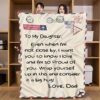To My Daughter Blanket Love Dad MK06 2