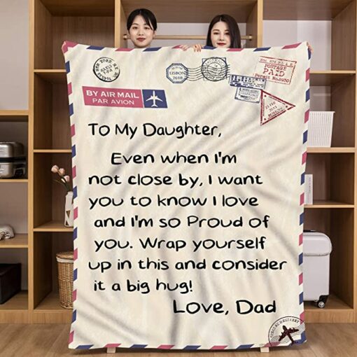 To My Daughter Blanket Love Dad MK06 1