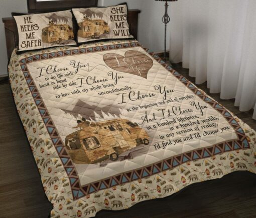 Camper I Choose You Quilt Bedding Set 1
