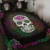 Mandala Skull Quilt Bedding Set 7