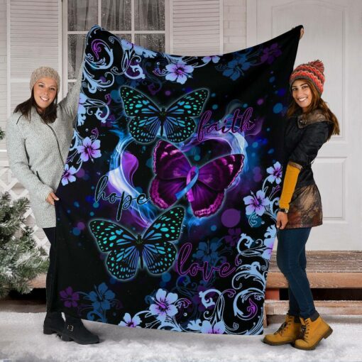 Butterfly Blanket Faith Hope Love 1