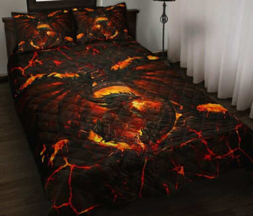 Dragonflame Quilt Bedding Set DF01 1