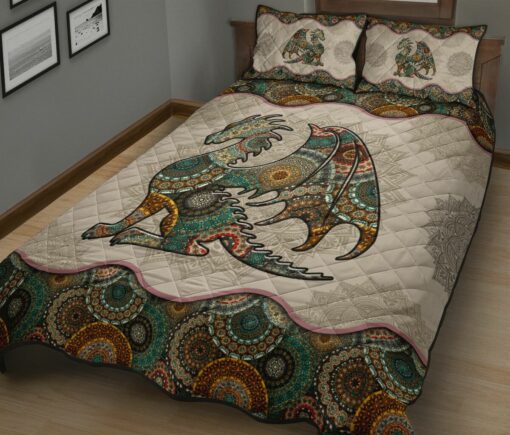 Mandala Dragon Quilt Bedding Set 1