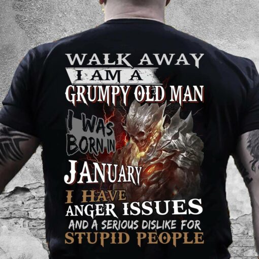 Walk Away Grumpy Old Man T-Shirt 1