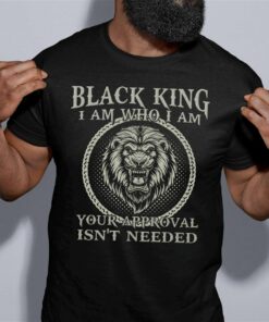 Black King I Am Who I Am T-Shirt 3