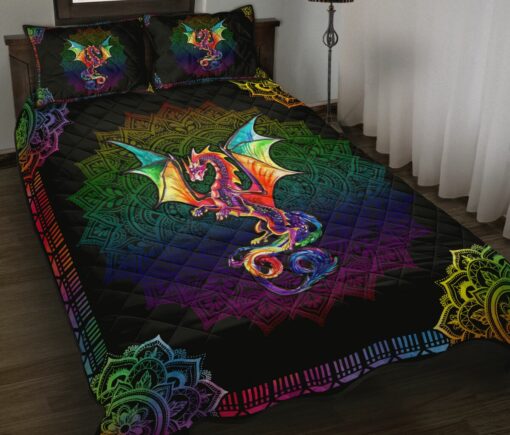 Dragon Quilt Bedding Set Colorful 2