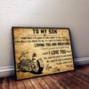 To my son I love you poster canvas 2