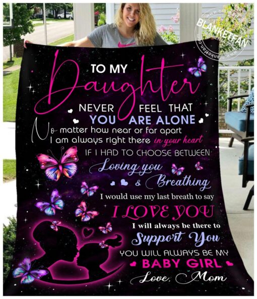 To My Daughter Blanket Love Mom 1
