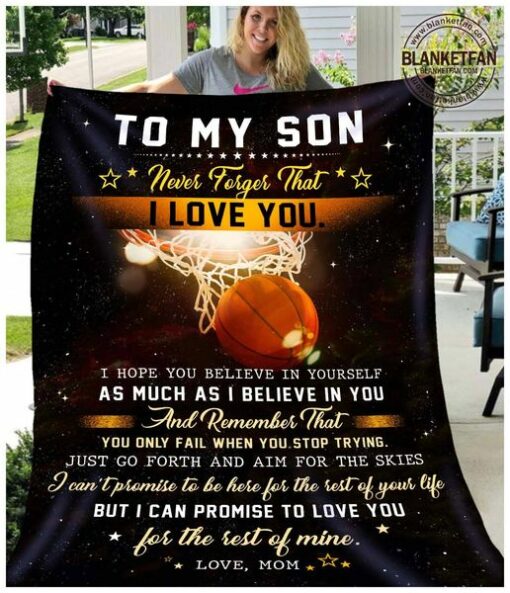 To my son never forget that i love you blanket ( Basketball ) 1